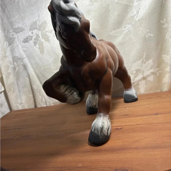 Vintage 10" Ceramic Art Chestnut’s Clydesdale Draft Horse - Picture 2 of 6